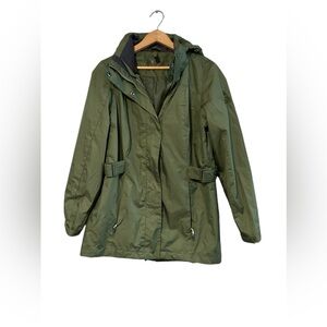 Gerry Green Olive Jacket Hooded Full Zip Size X-Small Womens